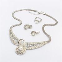 new fashion european and american jewelry sets necklace earrings ring