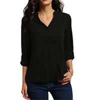 new blusas sexy v neck chiffon women blouse casual long sleeve ol styl ...