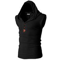 New Brand Stretchy Sleeveless Shirt Casual Fashion Hooded Gym Tank Top Men Outdoor bodybuilding Fitness Gym Clothing