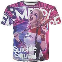 new fashion men suicide squad neck short sleeve men 3d t shirt