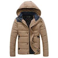 new arrival mens regular padded coatsimple casualdaily solid cotton po ...