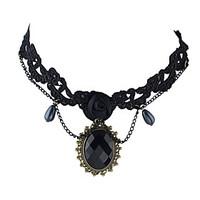 Necklace Choker Necklaces Jewelry Party / Daily / Casual Fashion / Bohemia Style / Personality Alloy / Lace Black 1pc Gift