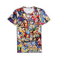 New Fashion Men Personality cartoon Crew Neck Short Sleeve Men 3d T-shirt