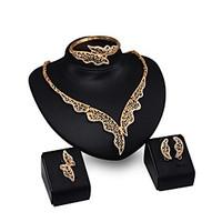 New Products 18k Gold Jewelry Romantic Necklace Jewelry Sets For Bridal Bijoux