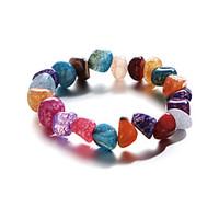 New Bohemia Multicolor Irregular Shape Natural Stone Bracelet Boho Love Rainbow Chip Gem Stone Bracelets For Women Pulseira Mujer Accessorie
