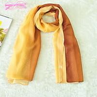 New Korean Version Of Four Seasons Wild Anti-Silk Chiffon Scarves Gradient Color Long Scarves Thin Scarves Sun Shawl