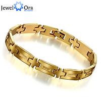 New 18k Gold Plated Bracelet For Men Jewelry accessories Wholesale Thick Rock Chain link Bracelet Men Christmas Gifts