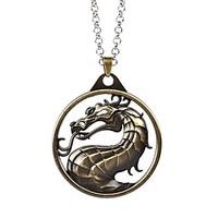 Necklace Mortal Kombat Dragon Pendant Necklaces Jewelry Party / Daily Unique Design Alloy Coppery 1pc Gift