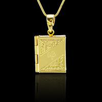 Necklace Lockets Necklaces Jewelry Wedding / Party / Daily / Casual / Sports Gold Plated Gold 1pc Gift