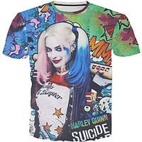 New Fashion Men Suicide Squad Neck Short Sleeve Men 3d T-shirt