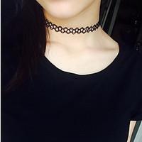 Necklace Choker Necklaces Jewelry Alloy / Lace Daily / Casual Black-White 1pc Gift