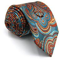 New Men\'s Necktie Tie Blue Floral 100% Silk For Men Wedding Business Fashion Extra Long