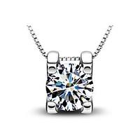 Necklace Pendant Necklaces Jewelry Daily / Casual Birthstones Silver / Sterling Silver Silver 1pc Gift