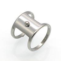 New Fashion Simple 2 Circle Personality Brand Design 316L Stainless Steel Rings For Women