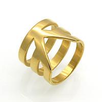 New Fashion Deep V Personality Brand Design 316L Stainless Steel Rings For Women