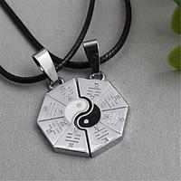 necklace pendant necklaces jewelry wedding party fashion leather black ...