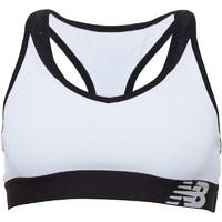 New Balance Womens Pace Sports Bra Top White/Black