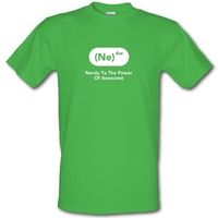 nerdy to the power of awesome male t shirt