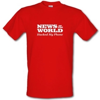 news of the world hacked my phone male t shirt