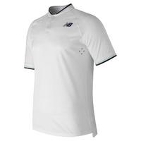 new balance tournament henley mens polo shirt white l