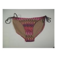 new accessorize pinkpurpleyellowbeigegrey patterned bikini bottoms siz ...