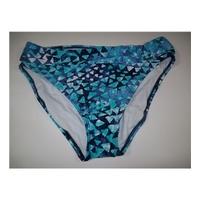 NEW Maidenform Beach Blue//Turquoise Mosaic Patterned Bikini Bottoms Size Large