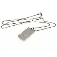 Newcastle United F.C. Engraved Crest Dog Tag &amp;amp; Chain