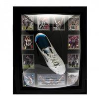 newcastle united fc shearer signed boot framed