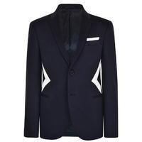 NEIL BARRETT Contrast Panel Neoprene Blazer