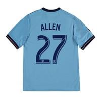 New York City FC Home Shirt 2017-18 - Kids with Allen 27 printing, Blue