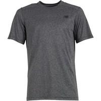 new balance mens accelerate heathered running top black heather