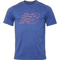 new balance mens accelerate graphic heathered running top marine blue  ...