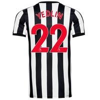 Newcastle United Home Authentic Shirt 2017-18 with Yedlin 22 printing, Black/White