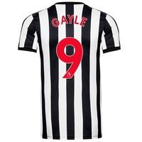 Newcastle United Home Authentic Shirt 2017-18 with Gayle 9 printing, Black/White