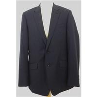 New Jaeger Size 40R Chest Menswear Wool Mix Navy Blue with Pinstripe Jacket