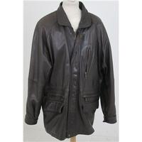 New Classics, size M brown quilted leather jacket