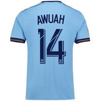 New York City FC Home Shirt 2017-18 with Awuah 14 printing, Blue