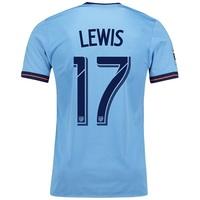 New York City FC Authentic Home Shirt 2017-18 with Lewis 17 printing, N/A