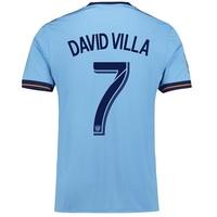 new york city fc home shirt 2017 18 with david villa 7 printing blue