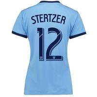 New York City FC Home Shirt 2017-18 - Womens with Stertzer 12 printing, Blue