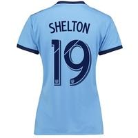 New York City FC Home Shirt 2017-18 - Womens with Shelton 19 printing, Blue