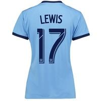 New York City FC Home Shirt 2017-18 - Womens with Lewis 17 printing, Blue