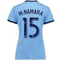 New York City FC Home Shirt 2017-18 - Womens with McNamara 15 printing, Blue