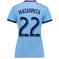 New York City FC Home Shirt 2017-18 - Womens with Matarrita 22 printin, Blue