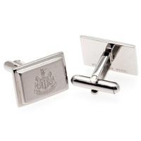 Newcastle United Rectangle Crest Cufflinks - Stainless Steel, N/A