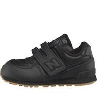 New Balance Infant 574 Velcro Trainers Black