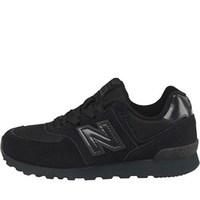 New Balance Junior 574 Lace Trainers Black