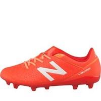 New Balance Junior Visaro Control FG Football Boots Lava/Fireball/Impulse/White