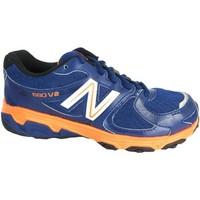 new balance kj680noy boys 680 v2 blue lace up running sports trainers  ...