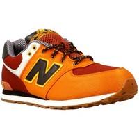 new balance kl574 girlss childrens shoes trainers in brown